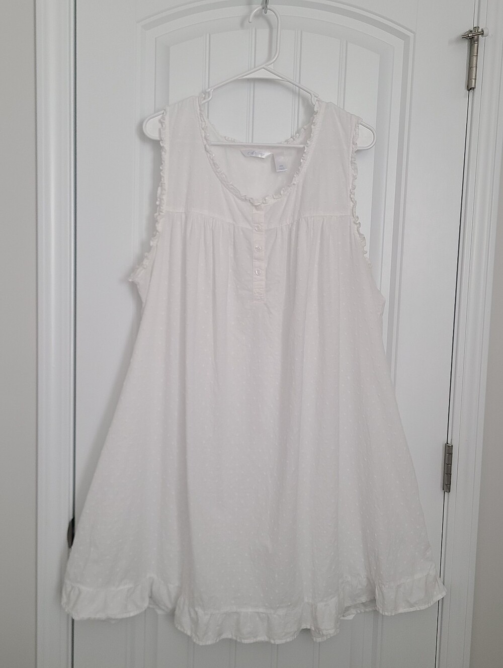 Adonna Cotton Nightgown Women's XXL Swiss Dot Prairie Cottagecore Country Flowy